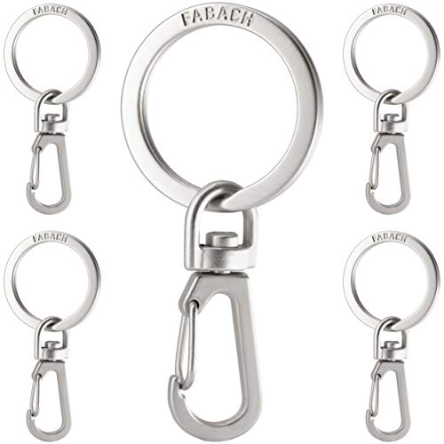 FABACH Karabiner Schlüsselanhänger mit drehbarem Schlüsselring