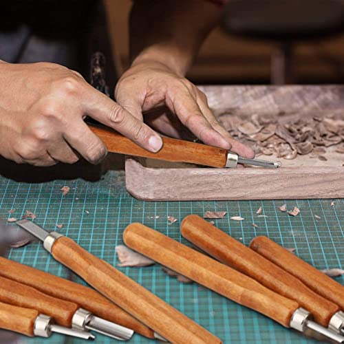 Schnitzmesser im Bild: HOSPAOP Holz-Schnitzwerkzeug Set