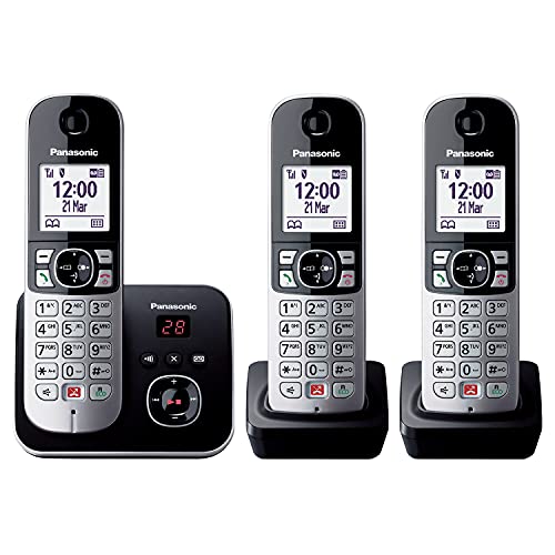 Panasonic KX-TG6863GS Schnurlostelefon mit 3 Mobilteilen