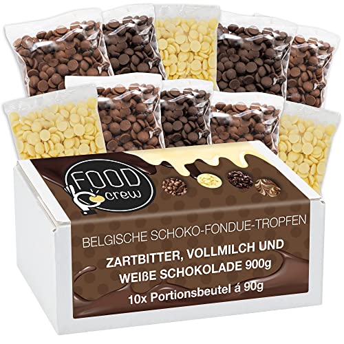 FOOD crew 900g belgische Schokolade für Fondue