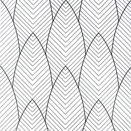 JOLIHOME Geometrische Muster Tapete Schwarz und Weiß