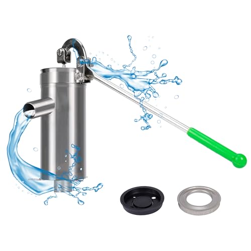 AGT Handwasserpumpe: Wasser-Handpumpe mit rostfreiem Stahlhebel