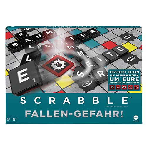 Mattel Games HLM17 - Scrabble Fallen-Gefahr (deutsche Version)