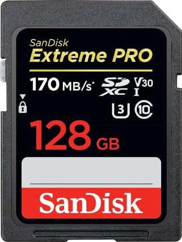 SanDisk Extreme PRO 128GB SDXC Memory Card up to 170MB/s