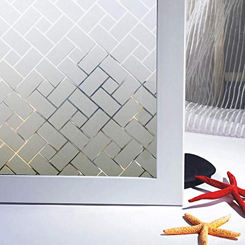 Zindoo Fensterfolie Geometrie Milchglasfolie Sichtschutz Sichtschutzfolie