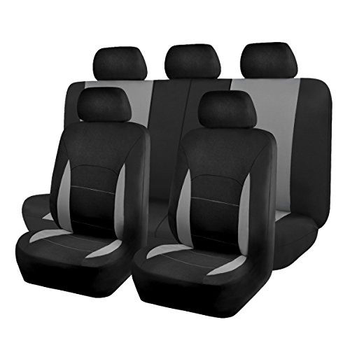 Muchkey 5-Sitze Auto Sitzbezüge Leder Autositzbezüge Set mit