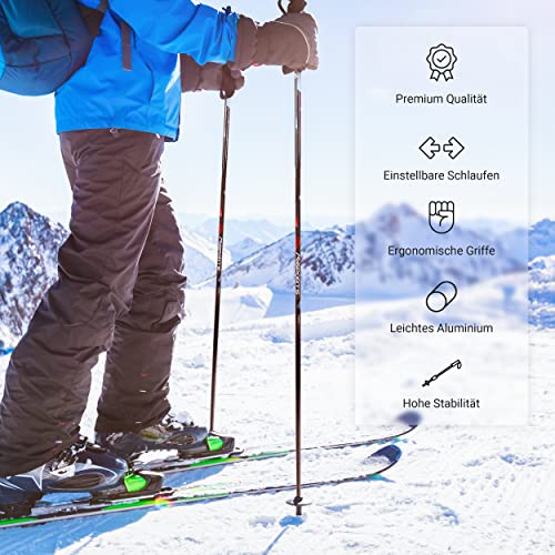 Skistock im Bild: MSPORTS Skistöcke Premium inkl. Schneeteller Unisex