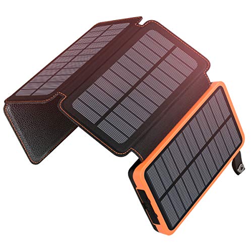 ADDTOP Solar Powerbank 25000mAh mit 4 Solarpanels, wasserfest, 2 USB Ports (HI-S025)