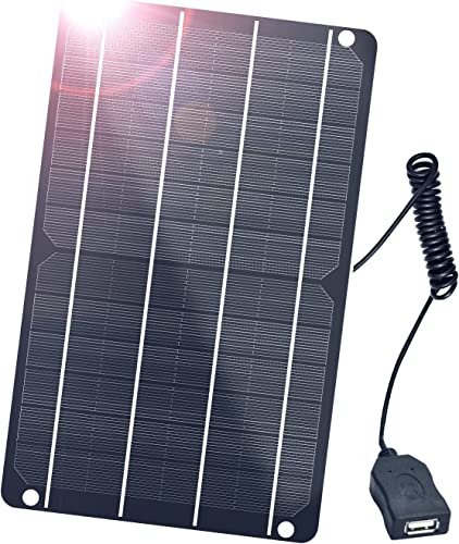FlexSolar Solar Ladegerät USB 6W 5V wasserfest, für Batteriekamera Fahrräder, Mobiltelefone, Powerbank, Campinglampen