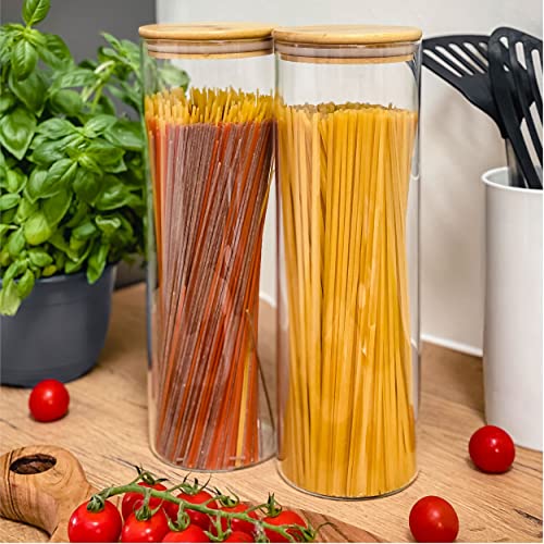 Spaghettidose im Bild: Praknu Vorratsdosen mit Deckel für Spaghetti 2er Set