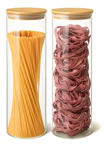 Praknu Vorratsdosen mit Deckel für Spaghetti 2er Set