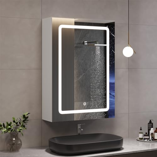 DICTAC Spiegelschrank Bad mit Led Beleuchtung