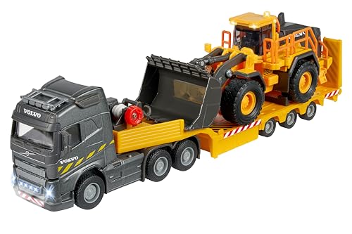 Majorette Volvo Baustellen-Truck mit Radlader – Spielzeug
