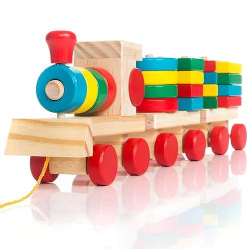 all Kids United Holz-Eisenbahn Spielzeug-Eisenbahn aus Holz; Kinderspielzeug