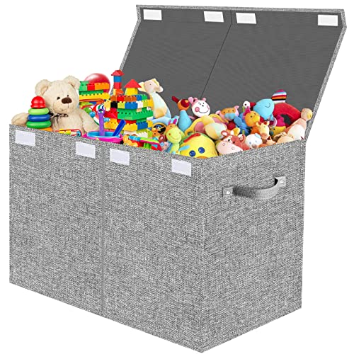 VERONLY Aufbewahrungsbox Spielzeugkiste mit Deckel Kinder