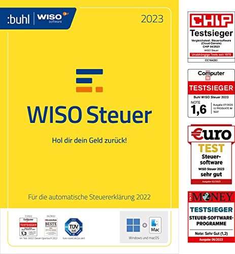 Buhl Data Service GmbH WISO Steuer 2023 (Steuerjahr 2022) Steuer Sparbuch