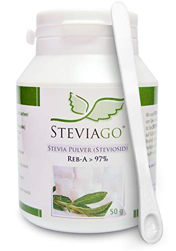 STEVIAGO Stevia Pulver (Steviosid) Extrakt aus 100% Stevia