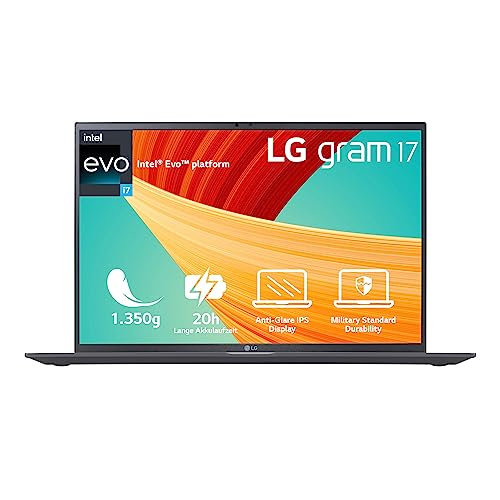LG gram 17 Zoll Ultralight Notebook - Intel Core i7, 16GB RAM, 1TB SSD