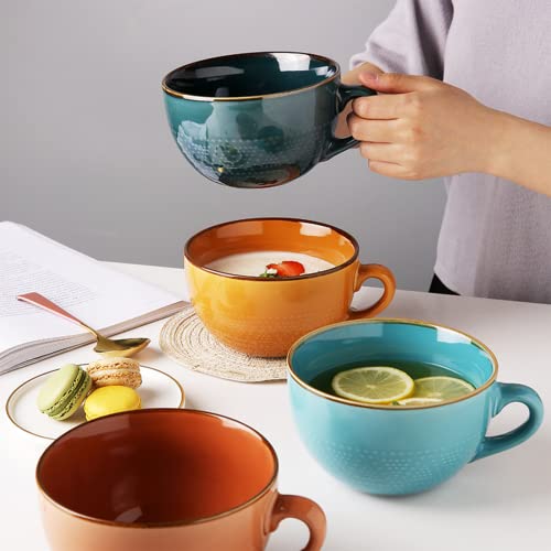 Suppentassen im Bild: Disoza Groß Tasse Keramik 700ml Kaffeetasse