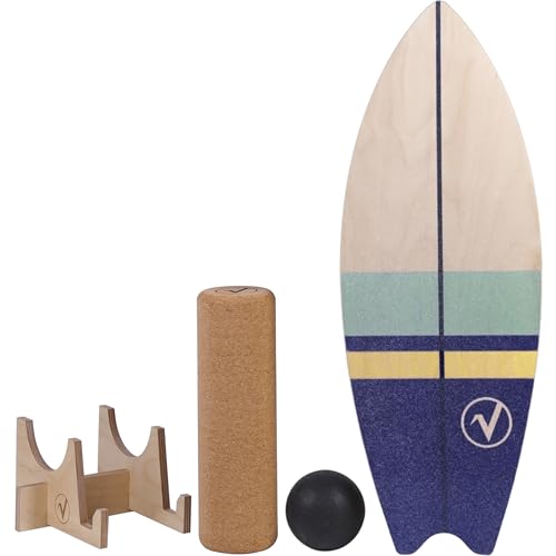 valuents Balance Board aus Holz in Surfboard