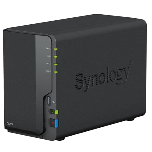 Synology DS223 2-Bay Diskstation NAS (Realtek RTD1619B Quad-Core 2GB Ram 1xRJ-45 1GbE LAN-Port)