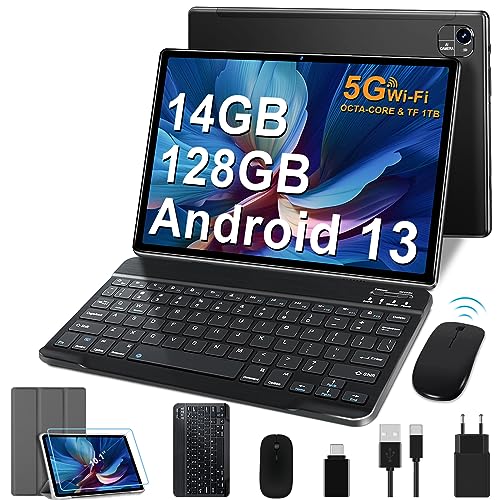 FACETEL Android 13 Tablet 10 Zoll mit 5G WiFi Octa