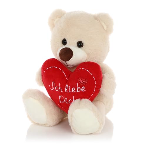 CEJAMA Teddybär Plüschbär mit Herz