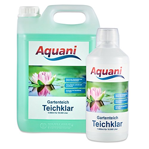 Aquani Teichklar 1000ml Algenmittel gegen grünes und trübes Wasser