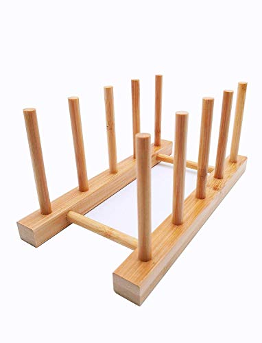 efbock Tellerregal Halter für Küchenschränke Bambus