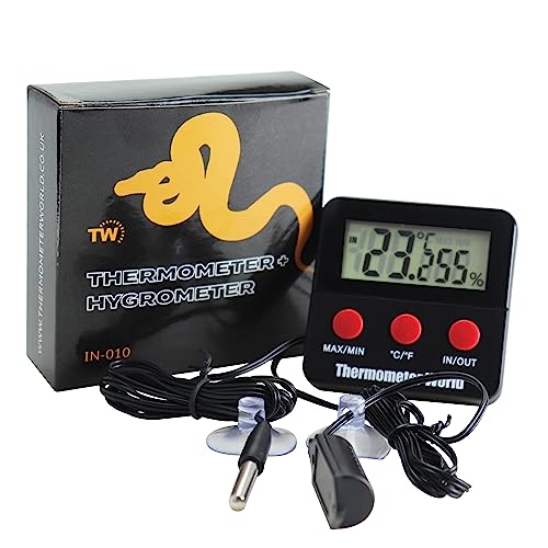 Digitales Reptilien-Thermometer Hygrometer mit 2 abgesetzten