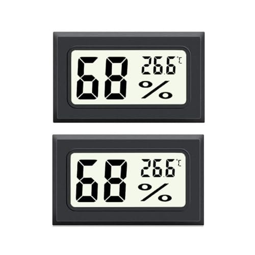 JEDEW 2-Pack Hygrometer Gauge Thermometer Indoor