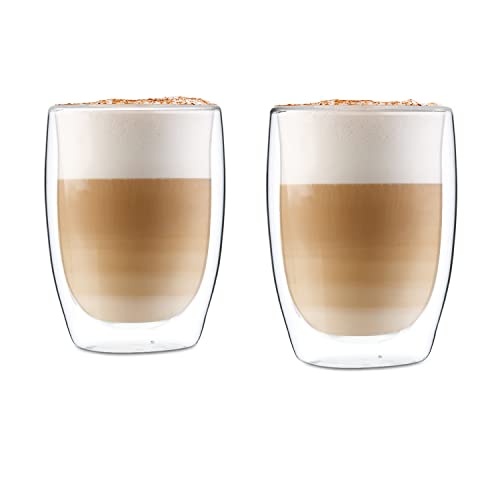 GLASWERK Design Latte Macchiato Gläser doppelwandig (2 x 350ml)