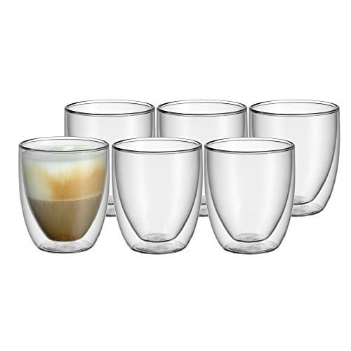 WMF Kult doppelwandige Cappuccino Gläser Set 6-teilig
