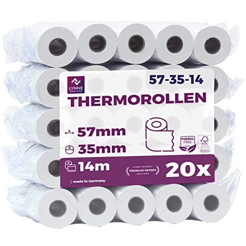 LYNNE PAYMENT SOLUTIONS Ec-Cash Thermorollen 57mm x 14m x 12mm