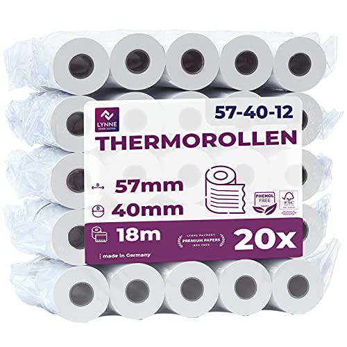 LYNNE PAYMENT SOLUTIONS Ec-Cash Thermorollen 57mm x 18m x 12mm
