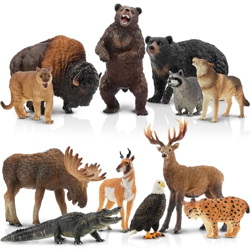 TOYMANY 12 Stück Tiere-Figuren Set Wald