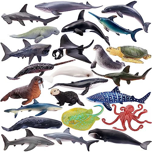 TOYMANY 24 Stück Tiere-Figuren Set Ocean