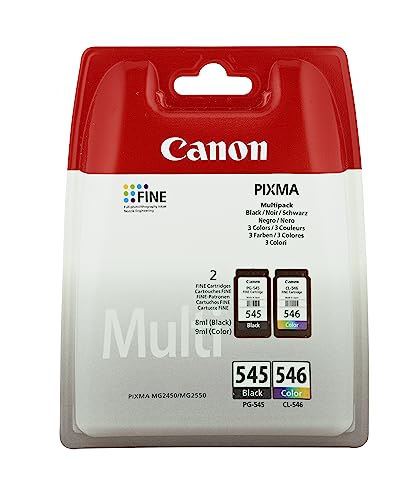 Canon PG-545 + CL-546 Tintenpatronen (2er Multipack) für PIXMA Drucker (8287B006AA)