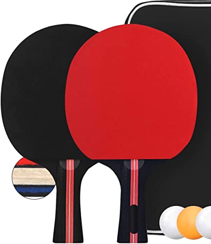PIQIUQIU Tischtennisschläger Set mit 2 Schläger