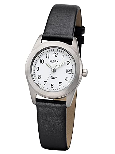 REGENT Damen Uhr F-660 Leder Quarzwerk Armband