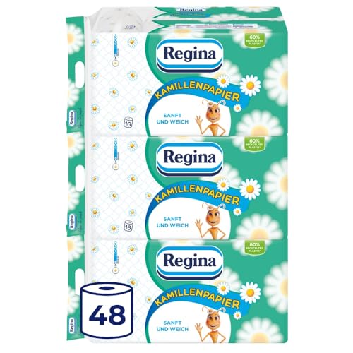 Regina Kamillenpapier 3-lagiges Toilettenpapier 48 Rollen