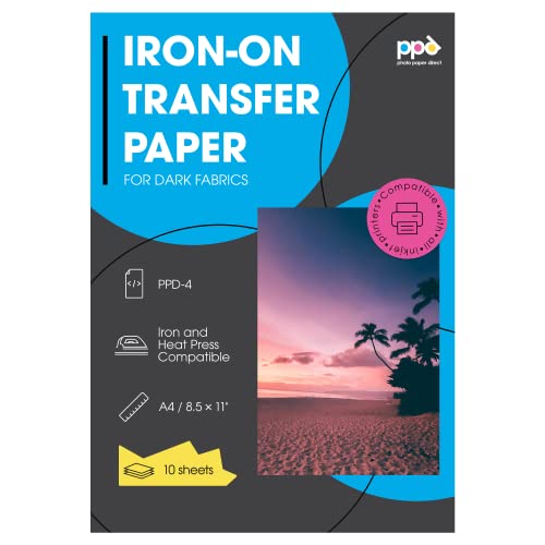 PPD 10xA4 Inkjet Premium Transferpapier für dunkles Textil