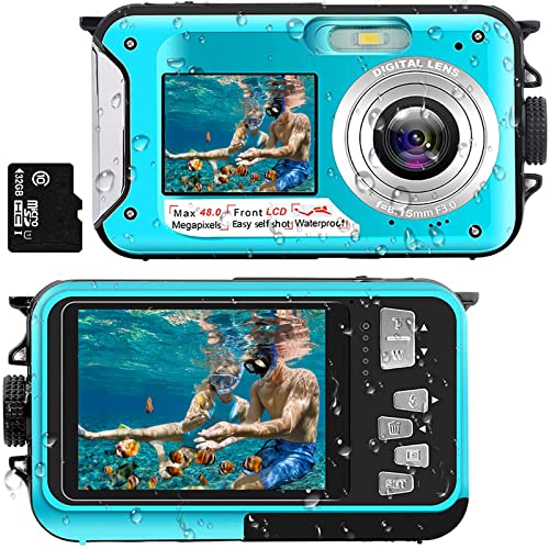 LanteXG Unterwasserkamera Full HD 2.7K 48MP