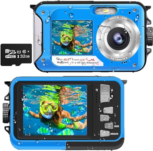 LanteXG Unterwasserkamera Full HD 2.7K 48MP
