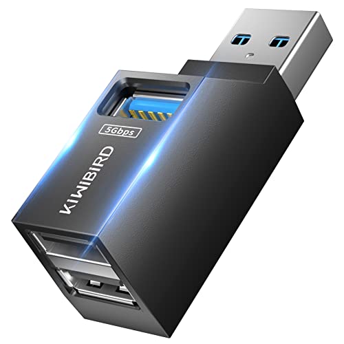 KiwiBird Mini USB-Hub mit Mehreren Anschlüssen 1x USB 3.0