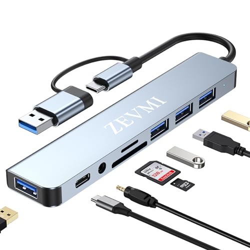 Zevmi USB Hub 3.0 2.0 USB-C Hub 8 Port: USB Verteiler