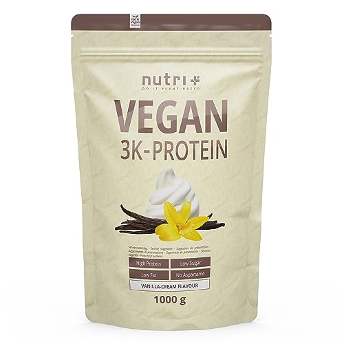 Nutri + Vegan Protein Pulver Vanille 1 kg 83% Eiweiß