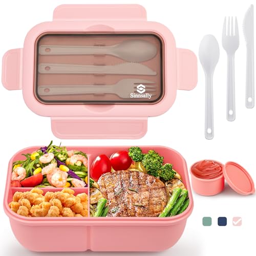 Sinnsally Lunchbox mit Fächern,1250ml Brotdose Bento