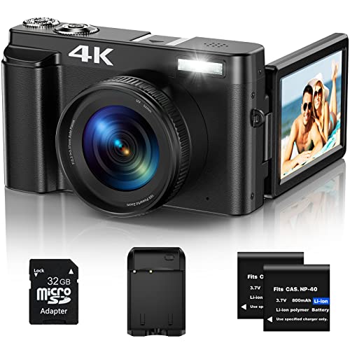 Digitalkamera, 4K 48MP Autofokus Kamera Fotokamera mit 32GB Karte