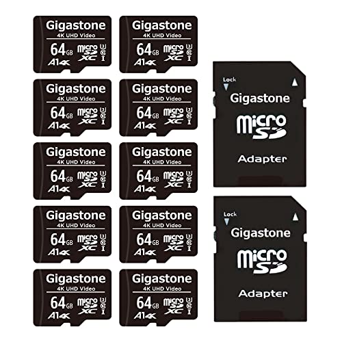 Gigastone 64GB MicroSDXC Speicherkarte 10er